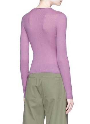 Back View - Click To Enlarge - VINCE - Slim fit rib knit cashmere sweater