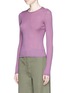 Front View - Click To Enlarge - VINCE - Slim fit rib knit cashmere sweater