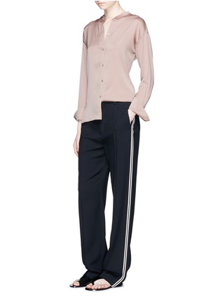Figure View - Click To Enlarge - VINCE - Stretch satin shirt