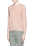 Front View - Click To Enlarge - VINCE - Cashmere-linen sweater