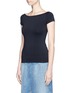 Front View - Click To Enlarge - HELMUT LANG - Boat neck slim fit T-shirt