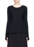 Main View - Click To Enlarge - HELMUT LANG - Technical rib knit tie open back sweater