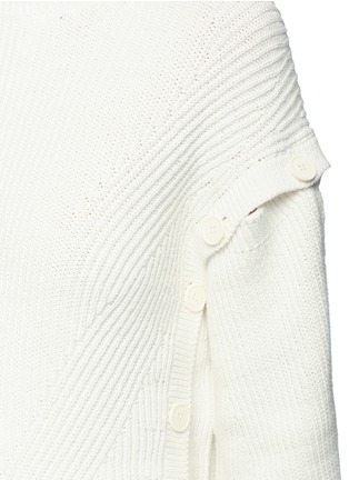 Detail View - Click To Enlarge - HELMUT LANG - Detachable button sleeve rib knit sweater