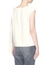 Back View - Click To Enlarge - HELMUT LANG - Asymmetric sleeve tie crepe top