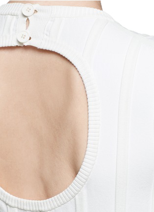 Detail View - Click To Enlarge - HELMUT LANG - Cutout back rib knit dress