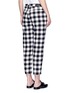 Back View - Click To Enlarge - VICTORIA, VICTORIA BECKHAM - Gingham print cropped jeans