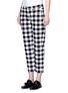 Front View - Click To Enlarge - VICTORIA, VICTORIA BECKHAM - Gingham print cropped jeans