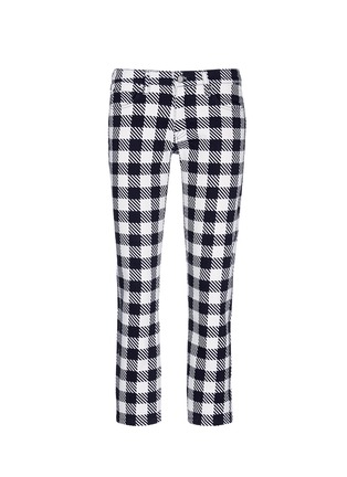 Main View - Click To Enlarge - VICTORIA, VICTORIA BECKHAM - Gingham print cropped jeans
