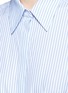Detail View - Click To Enlarge - VICTORIA, VICTORIA BECKHAM - Ruffle waist stripe poplin shirt