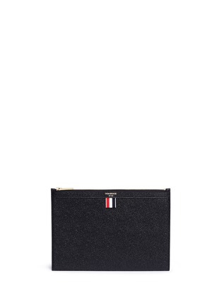 Main View - Click To Enlarge - THOM BROWNE  - Pebble grain leather tablet holder