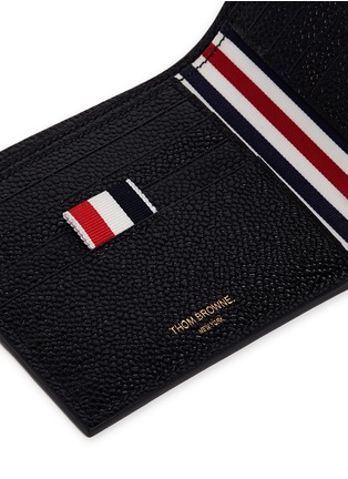 Detail View - Click To Enlarge - THOM BROWNE  - Pebble grain leather bifold wallet