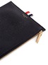 Detail View - Click To Enlarge - THOM BROWNE  - Pebble grain leather large zip coin pouch