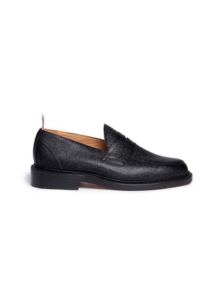 Main View - Click To Enlarge - THOM BROWNE  - Pebble grain leather penny loafers
