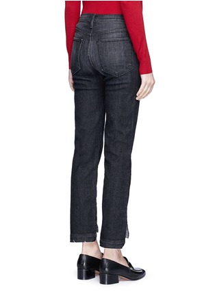 Back View - Click To Enlarge - FRAME - 'Le High Straight' staggered cuff jeans