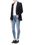 Figure View - Click To Enlarge - FRAME - 'Le Skinny de Jeanne' ripped knee jeans