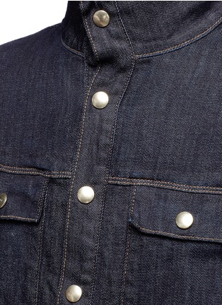 Detail View - Click To Enlarge - FRAME - 'Le Cropped' stand collar denim jacket