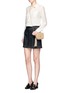Figure View - Click To Enlarge - FRAME - Le Mini' pocket denim A-line skirt