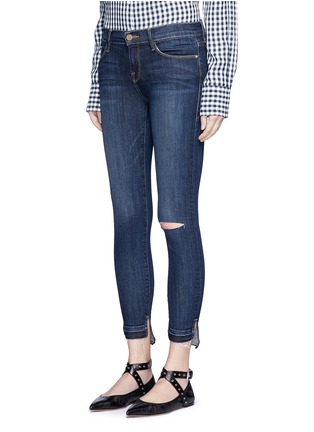 Front View - Click To Enlarge - FRAME - 'Le Skinny de Jeanne' staggered cuff jeans