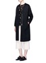 Figure View - Click To Enlarge - MS MIN - Oversized double-faced wool-cashmere coat