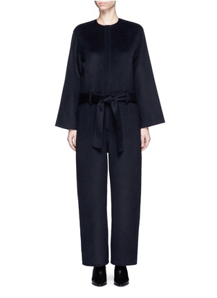 Main View - Click To Enlarge - MS MIN - Wool blend flannel jumpsuit