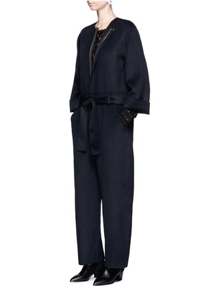 Figure View - Click To Enlarge - MS MIN - Wool blend flannel jumpsuit