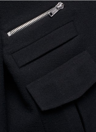 Detail View - Click To Enlarge - MS MIN - Asymmetric double-faced wool blend jacket