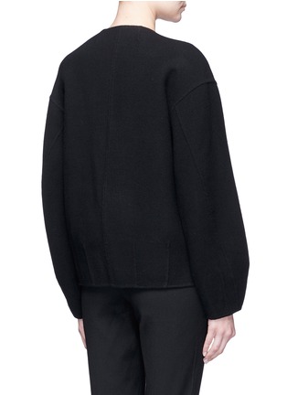 Back View - Click To Enlarge - MS MIN - Asymmetric double-faced wool blend jacket