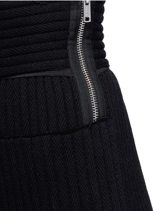 Detail View - Click To Enlarge - MS MIN - Oversized pocket chunky wool ribbed culottes