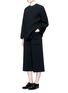 Figure View - Click To Enlarge - MS MIN - Oversized pocket chunky wool ribbed culottes