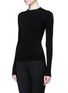 Front View - Click To Enlarge - MS MIN - Raw edge wool rib knit sweater