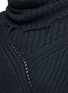 Detail View - Click To Enlarge - MS MIN - Asymmetric rib knit turtleneck sweater