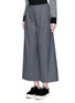 Front View - Click To Enlarge - CYNTHIA & XIAO - Wide leg wool blend cropped pants