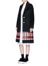 Figure View - Click To Enlarge - CYNTHIA & XIAO - Woven ribbon pocket long cotton shirt dress