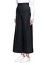 Front View - Click To Enlarge - FFIXXED STUDIOS - 'New Space' wide leg flared wool twill pants