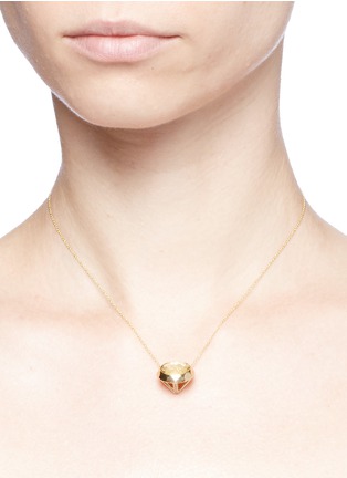 Detail View - Click To Enlarge - LAMA HOURANI JEWELRY  - 'Evolution Of Rock' diamond quartz 18k yellow gold necklace