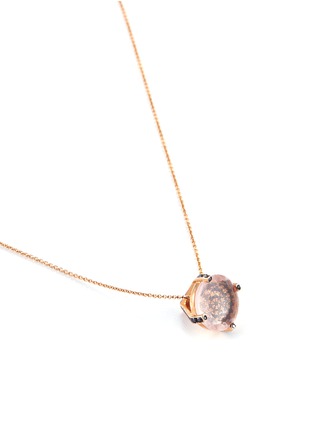 Figure View - Click To Enlarge - LAMA HOURANI JEWELRY  - Evolution of Rock' diamond sapphire rose quartz 18k rose gold pendant necklace