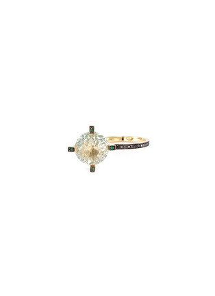 Main View - Click To Enlarge - LAMA HOURANI JEWELRY  - Diamond emerald 18k yellow gold ring