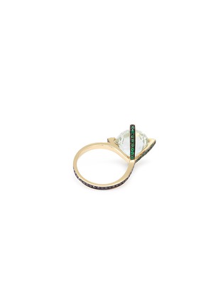 Figure View - Click To Enlarge - LAMA HOURANI JEWELRY  - Diamond emerald 18k yellow gold ring