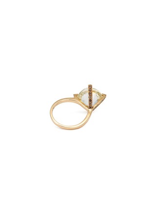 Figure View - Click To Enlarge - LAMA HOURANI JEWELRY  - Diamond quartz 18k yellow gold ring