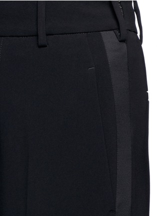 Detail View - Click To Enlarge - NEIL BARRETT - Ribbed cuff high waist crêpe pants