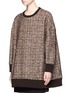 Front View - Click To Enlarge - NEIL BARRETT - Oversized tweed pullover