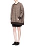 Figure View - Click To Enlarge - NEIL BARRETT - Oversized tweed pullover