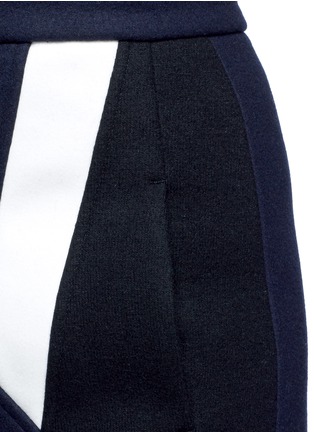 Detail View - Click To Enlarge - NEIL BARRETT - Colourblock wool blend melton pencil skirt