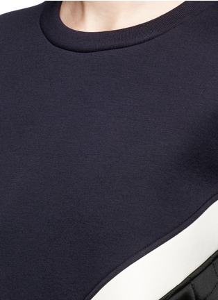 Detail View - Click To Enlarge - NEIL BARRETT - Diagonal colourblock panel scuba jersey sweatshirt