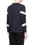 Back View - Click To Enlarge - NEIL BARRETT - Diagonal colourblock panel scuba jersey sweatshirt