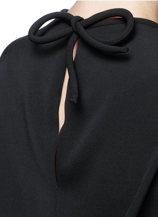 Detail View - Click To Enlarge - BALENCIAGA - Bow cuff silk cady dress