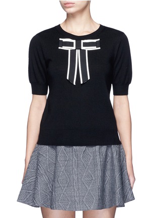 Main View - Click To Enlarge - ALICE & OLIVIA - 'Danika' oversize bow sweater