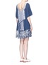 Back View - Click To Enlarge - CHLOÉ - Mix polka dot lace insert dress