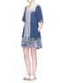 Figure View - Click To Enlarge - CHLOÉ - Mix polka dot lace insert dress