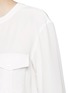 Detail View - Click To Enlarge - THEORY - 'Damaris' banded collar utility silk shirt